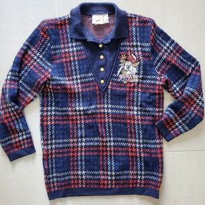 Vintage Mondi Womens Checkered Sweater - Size 34